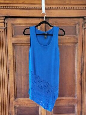 Grace Elements Boho Sleeveless Blue Top - M